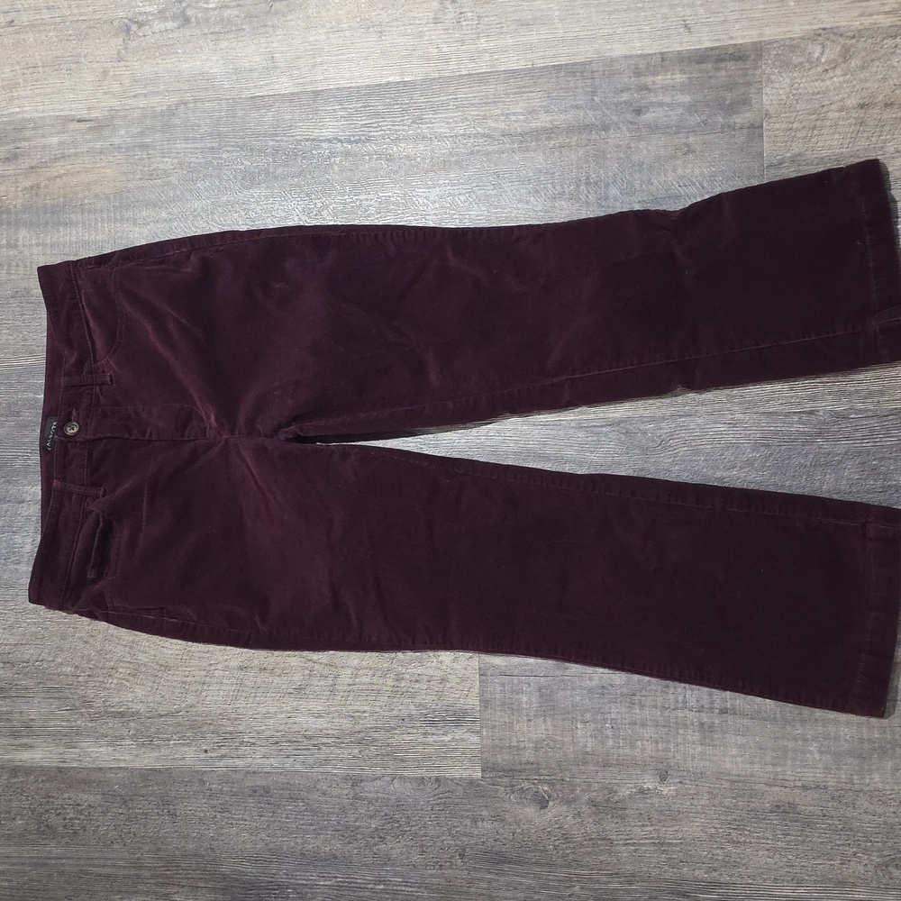 Talbots Corduroy Women's Size 2 Straight Leg High Waist Burgundy